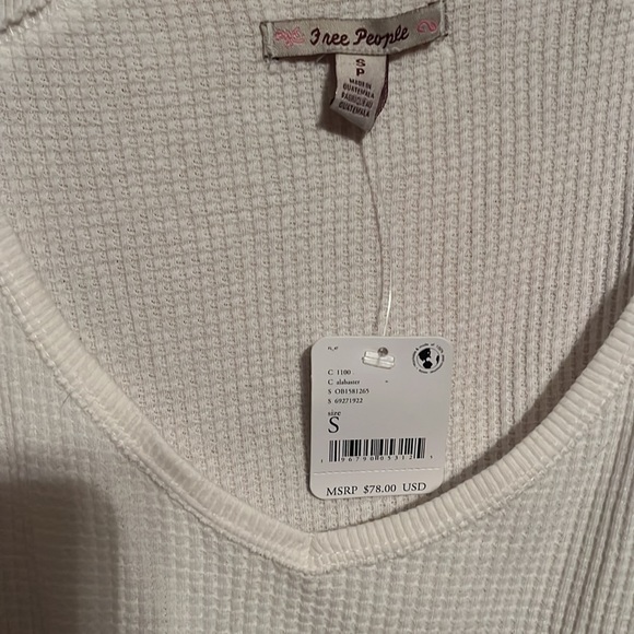 Free people Santa Clara thermal top Small  pre loved EUC - Picture 5 of 9